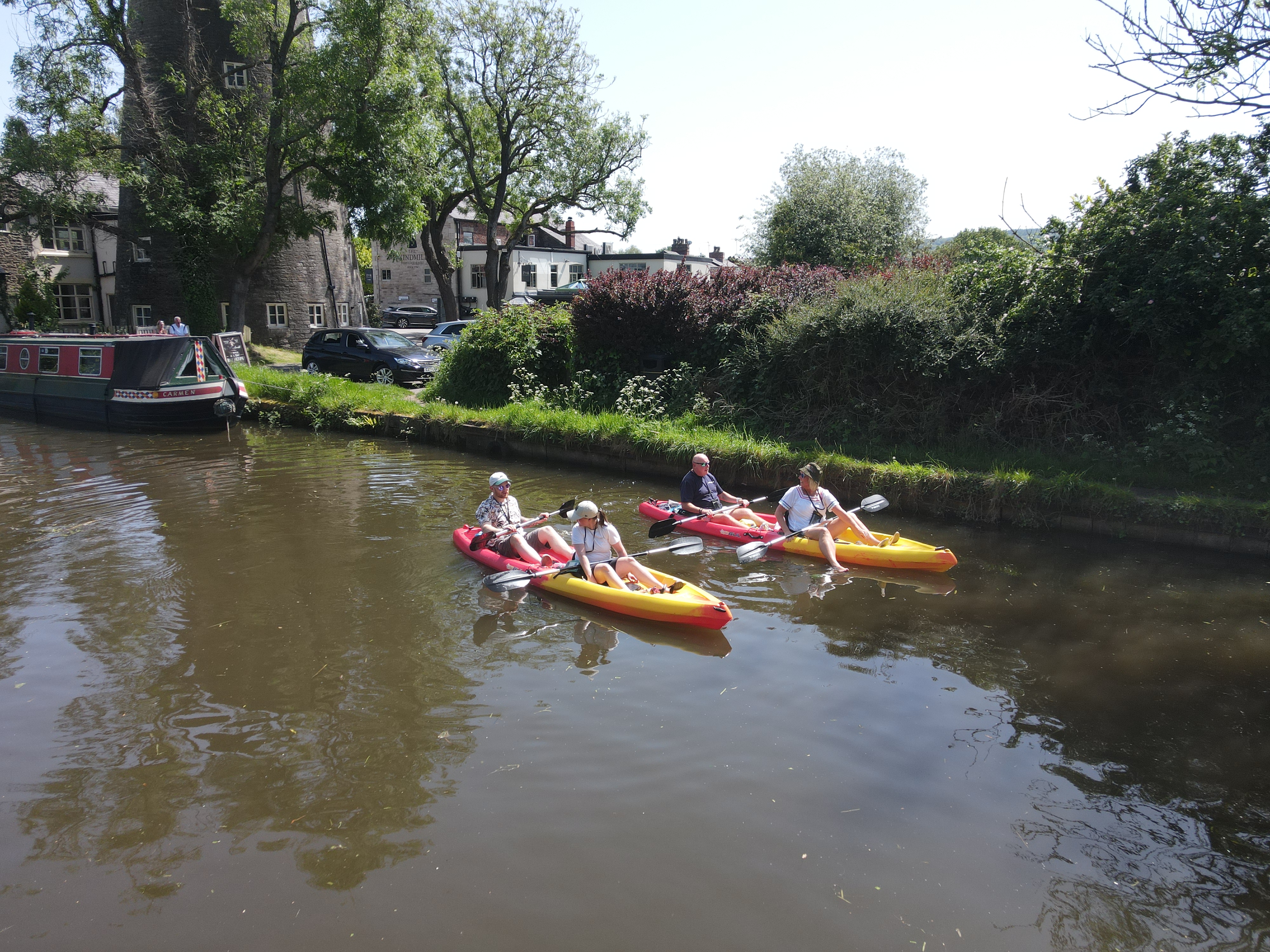 Aerial canal view