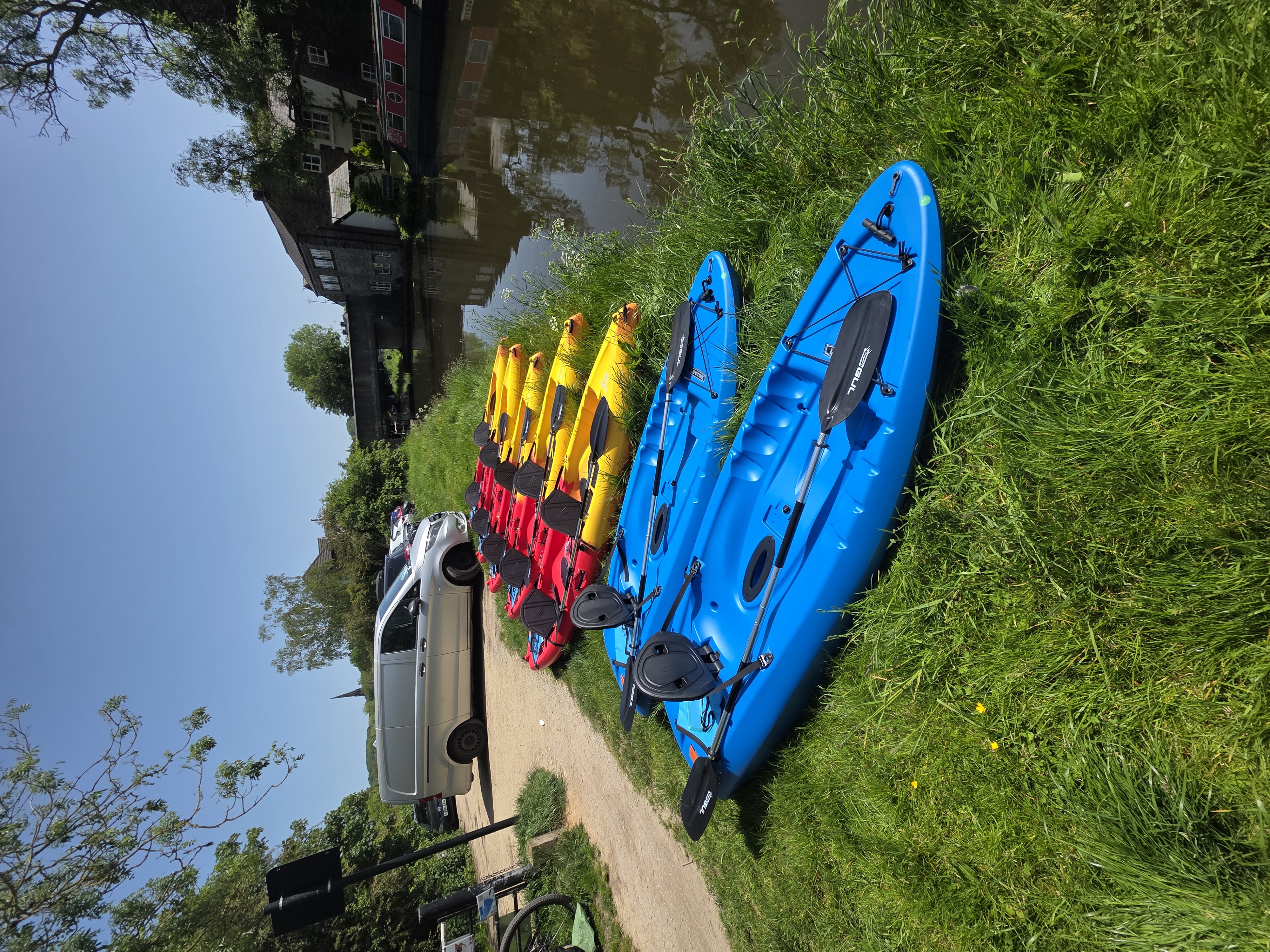Kayaks on canal